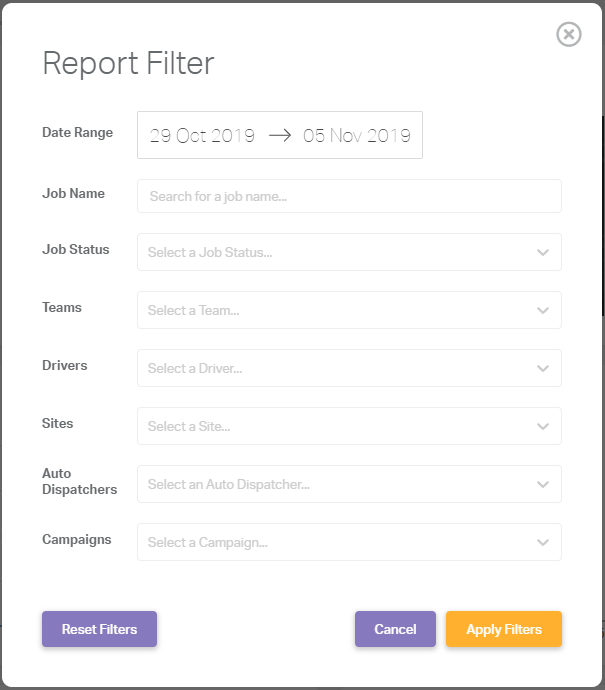 How to Filter Job Reports